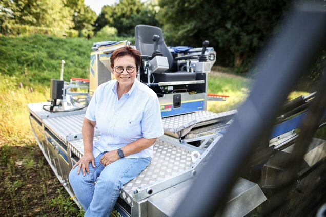 Geschäftsführerin Ute Vignold-Gries auf dem Neuen Truxor